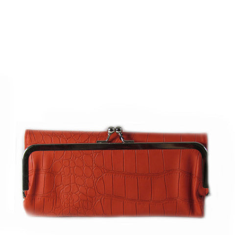 Tri-fold Wallet Red Croc