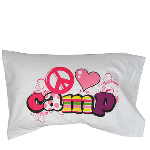 Peace Love Camp Pillowcase