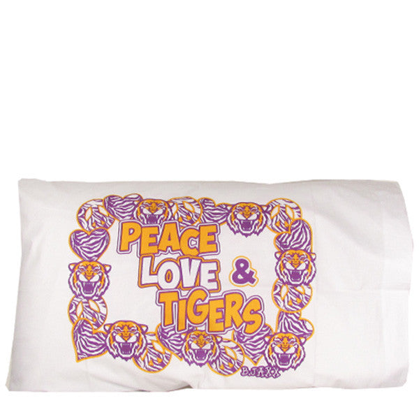 Peace Love Tigers Pillowcase