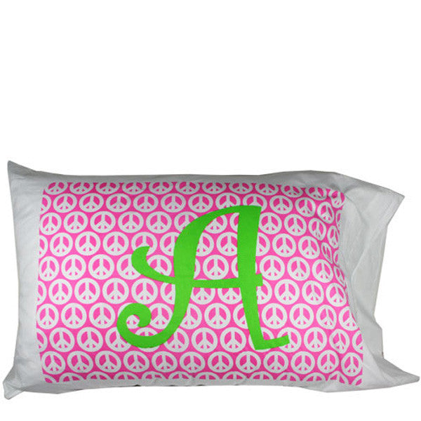 Initialed Peace Pillow case