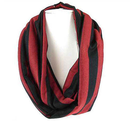 SC0058BLACK WINE INFINITY SCARF