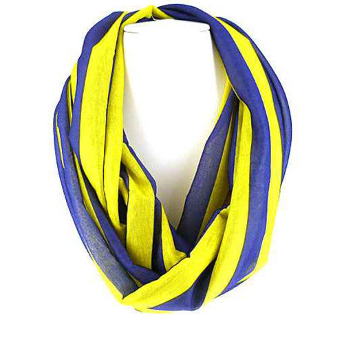 SC0058 PURPLE YELLOW INFINITY SCARF