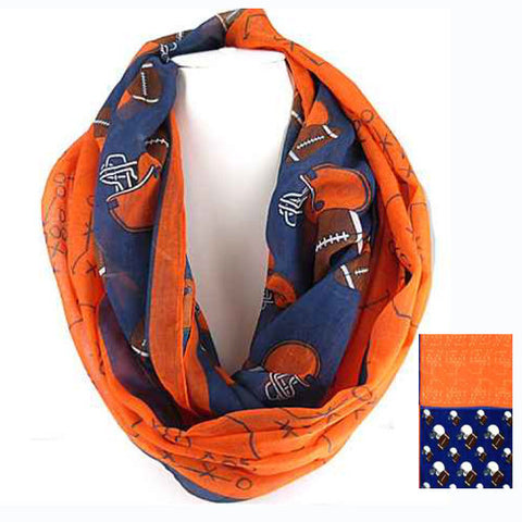 SC0061 Navy Orange Team Scarf