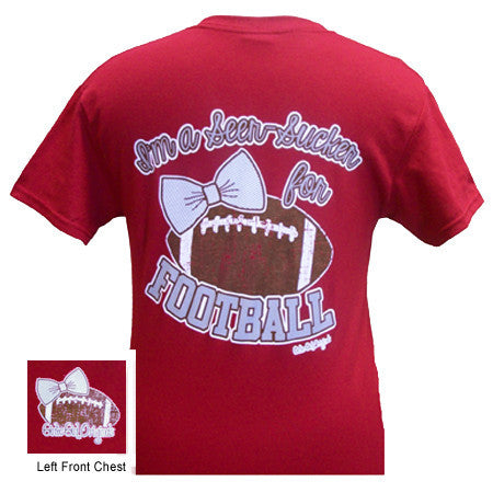 Seer-sucker for Football Cardinal Red