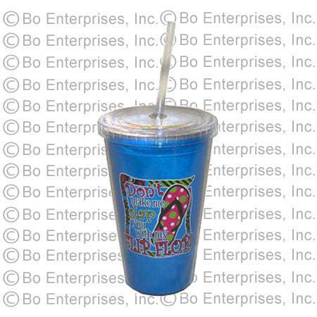 Slap Design Cup With Straw