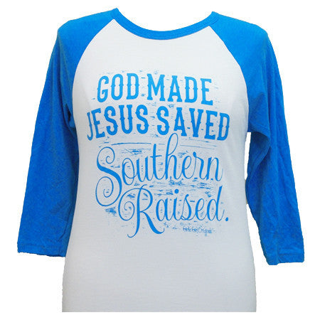 Southern Raised Raglan Blue