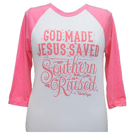 Southern Raised Raglan Pink