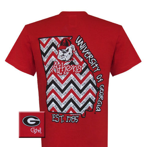 Georgia T-Shirt: State Chevron (Short Sleeve)