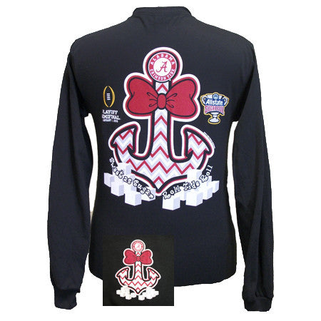 Alabama Bowtie Anchor Sugar Bowl - Black (Long Sleeve)