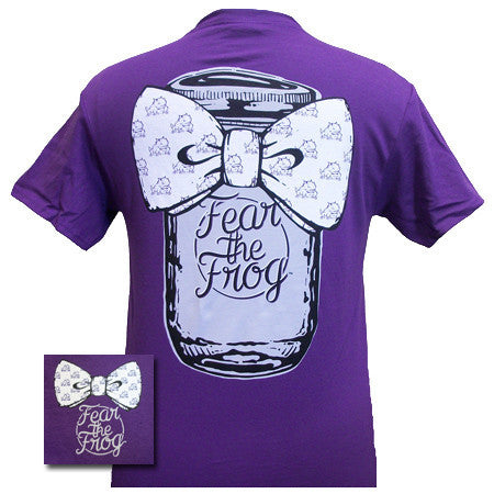 TCU Mason Jar Bowtie Purple