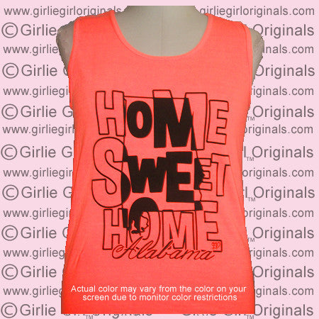AL-Home Sweet Home - Neon Red Orange (Comfort Color Tank)