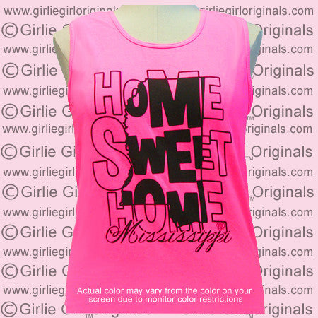 MS-Home Sweet Home - Neon Pink (Comfort Color Tank)