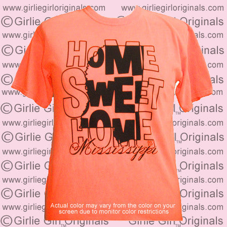 MS-Home Sweet Home - Neon Red Orange (Comfort Color Tee)