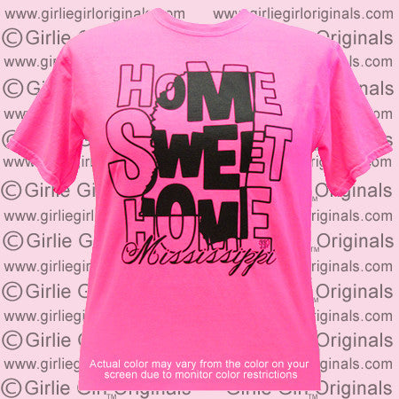 MS-Home Sweet Home - Neon Pink (Comfort Color Tee)