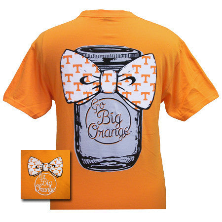Tennessee Bowtie Mason Jar Orange