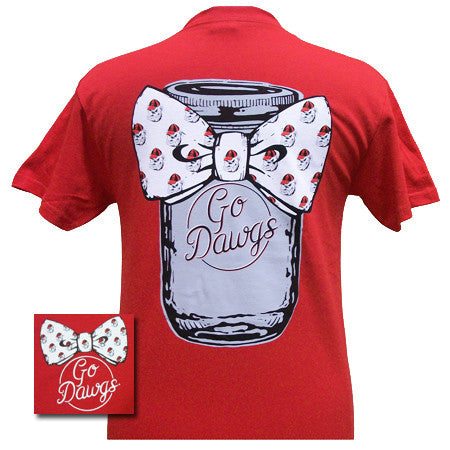Georgia Bowtie Mason Jar Red