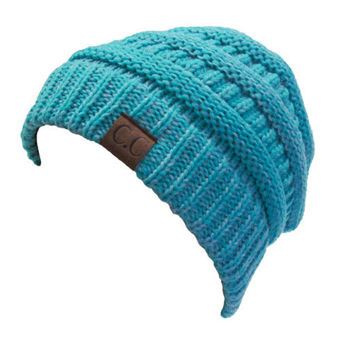 YJ-800 2-TONE BEANIE 14-TURQUOISE