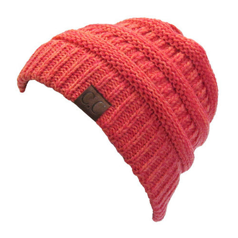 YJ-800 2-TONE BEANIE 5-PEACH