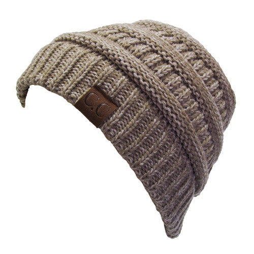 YJ-800 2-TONE BEANIE 8-TAUPE