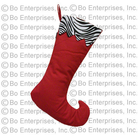 Elf Stocking Zebra