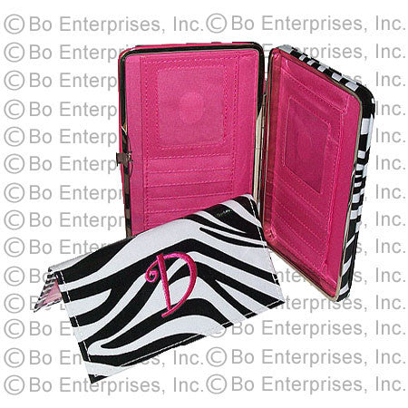 Zebra Wallet with Checkbook Holder