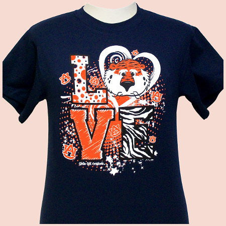 Auburn T-Shirt: LOVE AU (Short Sleeve)