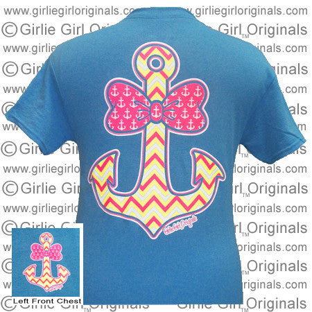 Bowtie Anchor - Heather Sapphire (Short Sleeve)