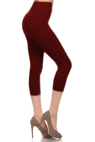 518SD-Burgundy Capri Legging