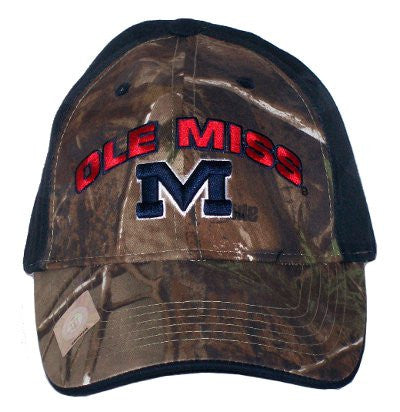 Ole Miss Cap: Camo Front Panel - Blue