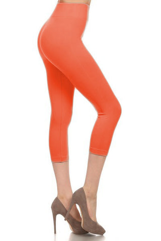 518SD-Coral Capri Legging
