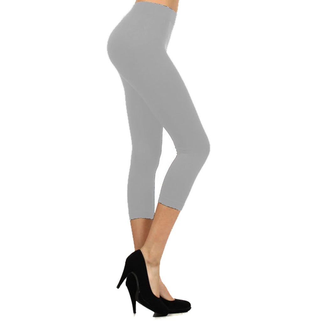 SML_SD Metal Gray Capri Legging