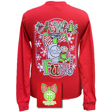 Oh What Fun!  Red Long Sleeve