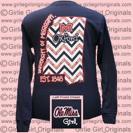 Ole Miss T-Shirt: State Chevron (Long Sleeve)