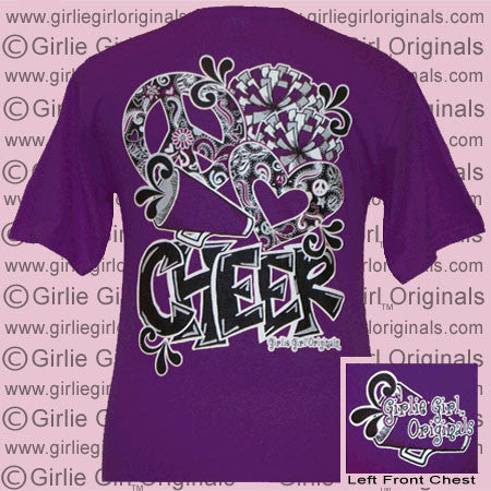 Peace Love Cheer - Purple (Short Sleeve)