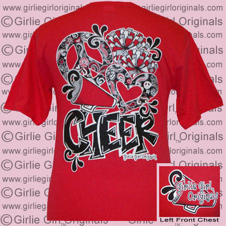 Peace Love Cheer - Red (Short Sleeve)