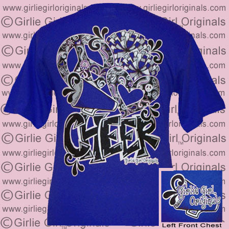 Peace Love Cheer - Royal (Short Sleeve)