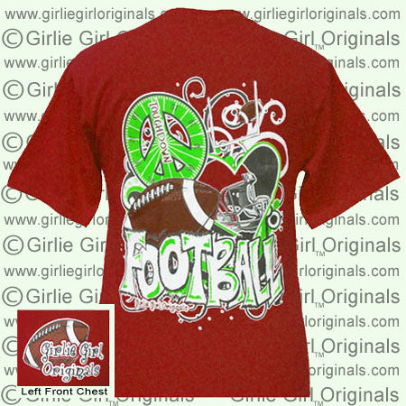 Peace Love Football - Independence Red (Short Sleeve)