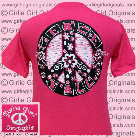 Peace Y'all - Hot Pink (Short Sleeve)