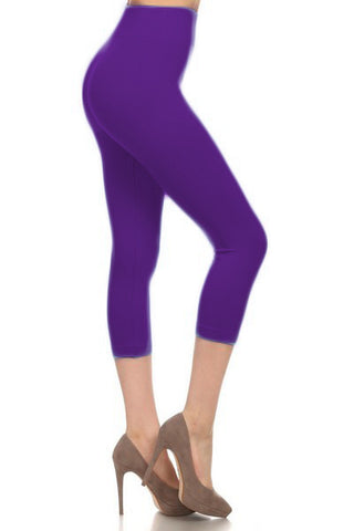 518SD-Purple Capri Legging