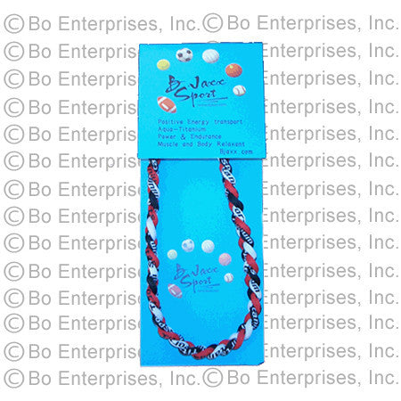 SPORTS NECKLACE RED BLACK WHT