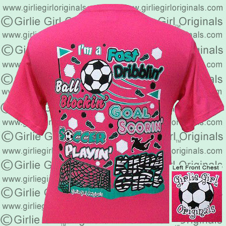 Soccer Girl - Hot Pink (Short Sleeve)