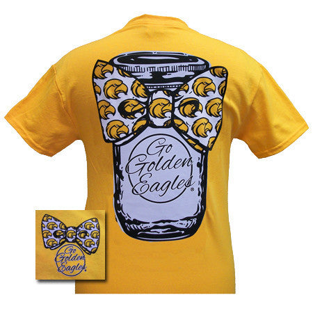 Southern Miss Bowtie Mason Jar Gold