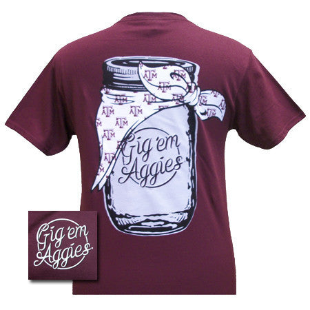 Texas A&M Mason Jar Bandana Maroon