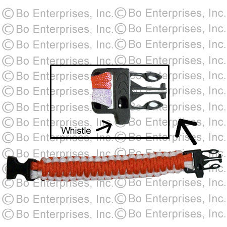 Orange and White Survivor Bracelet