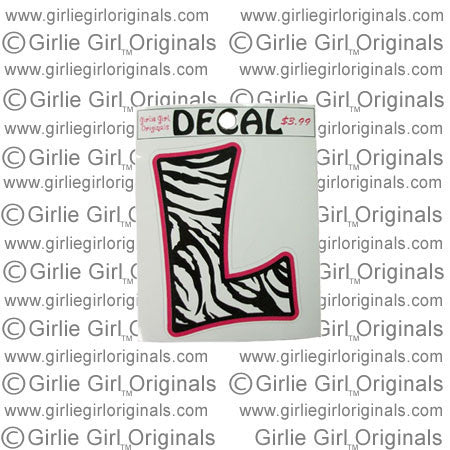 Zebra Initial 3" Decal