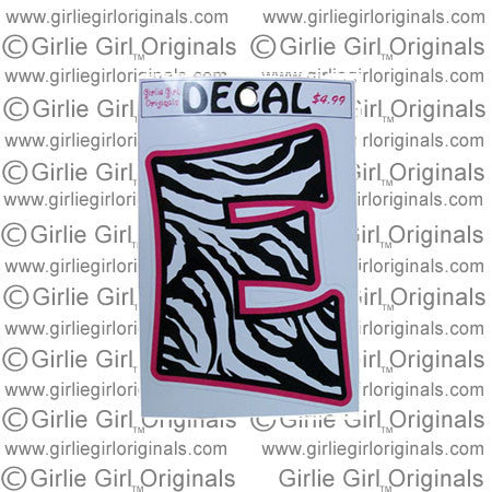 Zebra Initial 5" Decal